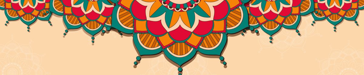 Background template with mandala pattern design illustration